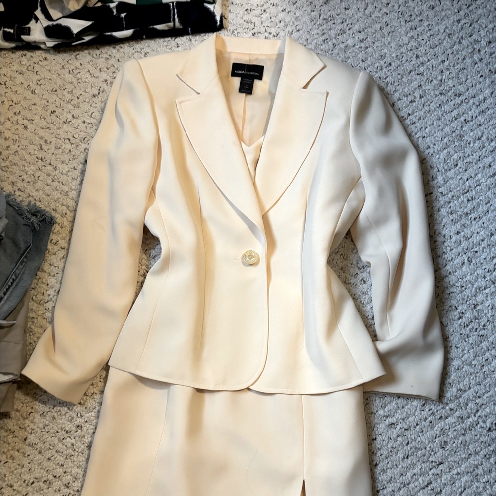 (JACKET ONLY) Pastel Yellow Business / Office / Modern Jacket